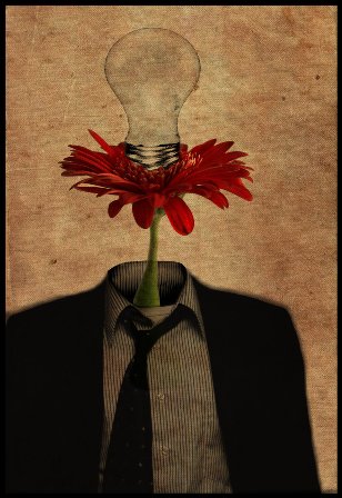 Flowerman has an idea by meandios 30 Unbelievable and Conceptual  Surreal Dark Artworks