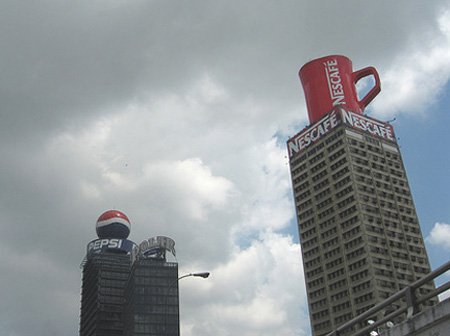 Nescafe 25 Creative Advertising on Building