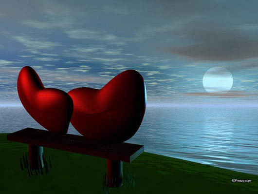 Valentine Hearts by a Beach Sunset Valentine Hearts by a Beach Sunset 40 Absolutely Beautiful Valentine Day Wallpaper for Your Desktop