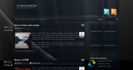 darkwindows7 darkwindows7 20+ Free Premium WordPress Themes of January 2010