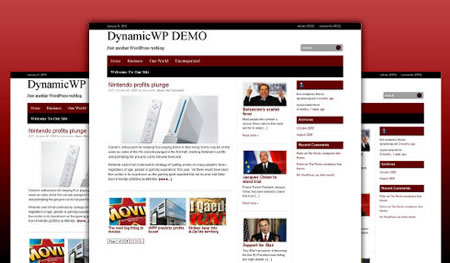 dynamicRed 20+ Free Premium WordPress Themes of January 2010