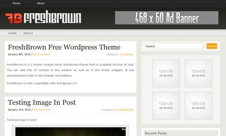 freshbrown 20+ Free Premium WordPress Themes of January 2010