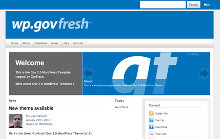 gov2 gov2 20+ Free Premium WordPress Themes of January 2010