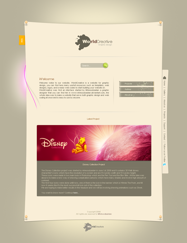 World Creative by mhmoodzaidan Fresh Examples of Web Design and Interfaces