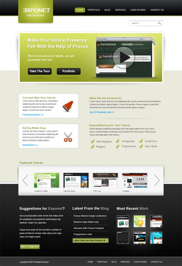 Exponet Business Site Free PSD Website Exponet Business Site Free PSD Website Free Professional PSD Web Templates