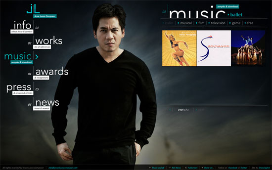 jesse lucas 20 Original Solutions for a Musician’s Flash Website 