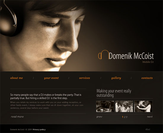 templatemonster 1 20 Original Solutions for a Musician’s Flash  Website 