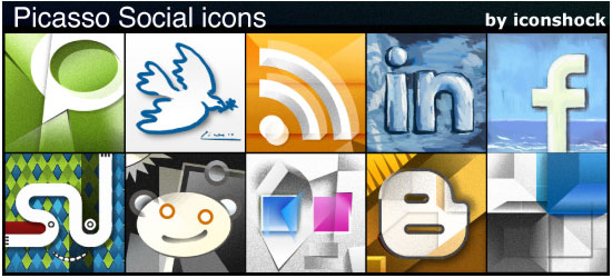 23 01 picasso social media ld img 30 Free Social Media Icon Sets For Bloggers