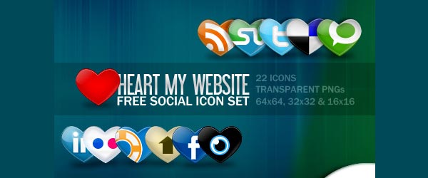 Heart: My Free Social Icon Set fsmis 01 30 Free Social Media Icon Sets For Bloggers