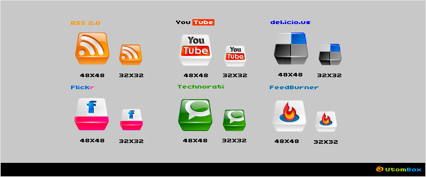 Web2.0 site’s logo fsmis 17 30 Free Social Media Icon Sets For Bloggers