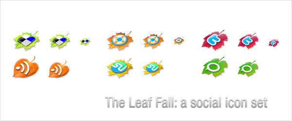 The Leaves Fall: A Social Icon Set fsmis 19 30 Free Social Media Icon Sets For Bloggers